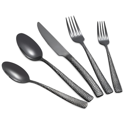 Piece black silverware set - 20-piece,