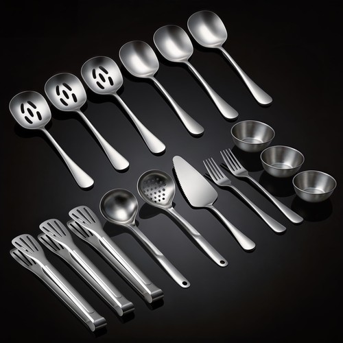 Serving utensils set stainless - utensils,